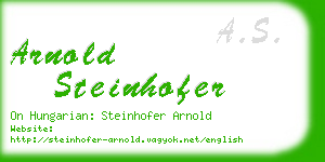 arnold steinhofer business card